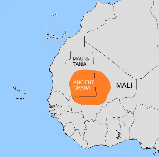 Ghana Empire — Ancient Ghana map