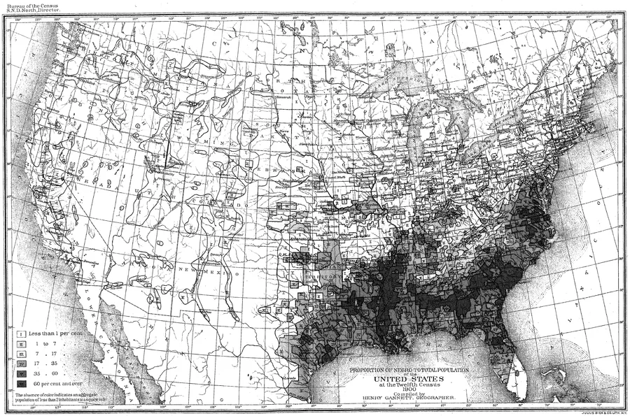 The Great Migration — Census 1900 Percent Black